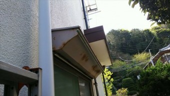 沼津市破風板錆塗装