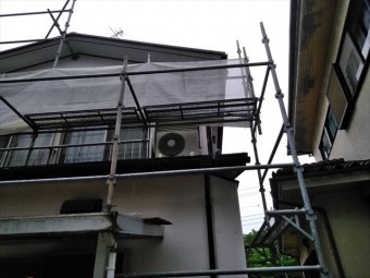 三島市軒天足場補修工事