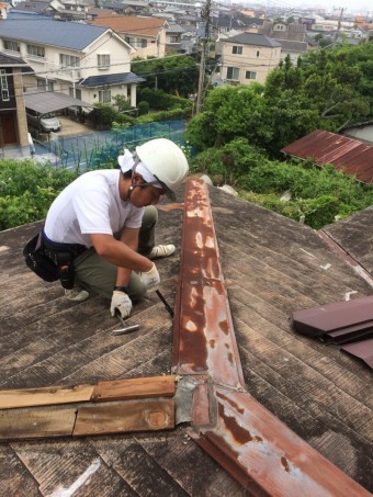 棟板金撤去