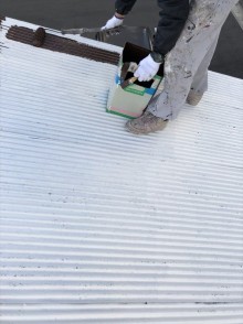 下塗り→シリコン塗装