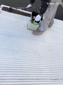 下塗り→シリコン塗装