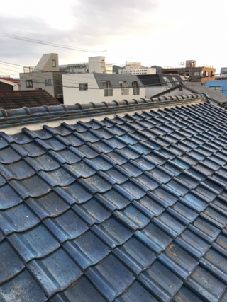 沼津市釉薬瓦補修後