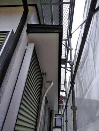 三島市軒天補修足場