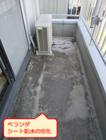 沼津市雨漏り調査ベランダ