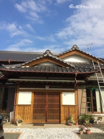 箕の甲・隅棟補修