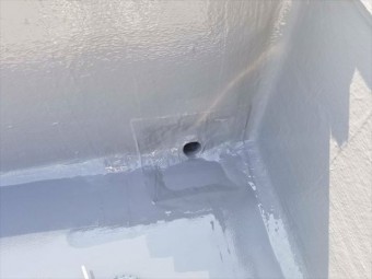 函南町 屋上防水塗装 排水口