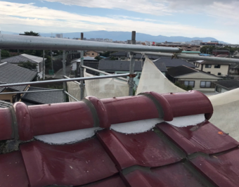 沼津市棟漆喰施工後
