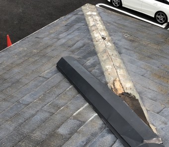 隅棟板金破損