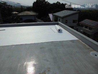 伊豆の国市 陸屋根メッシュシート貼