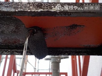 三島市ビル鉄骨階段塗装