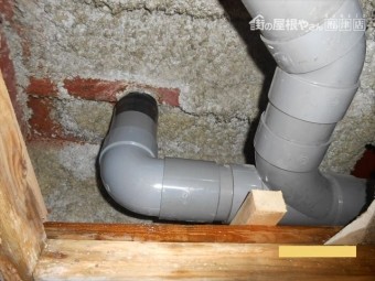 沼津市屋上ベランダ排水管交換