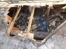 裾野市屋根解体中