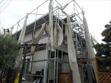 施工中足場