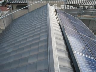 施工後ソーラーパネル設置
