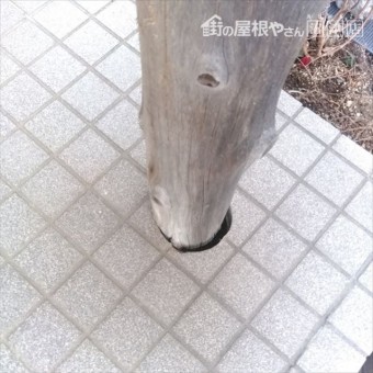 沼津市玄関柱腐食