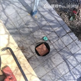 沼津市玄関屋根穴の嵩上げ