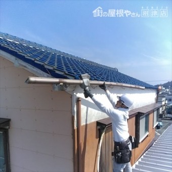沼津市雨樋外れ撤去