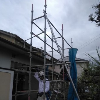 長泉町平屋足場架け