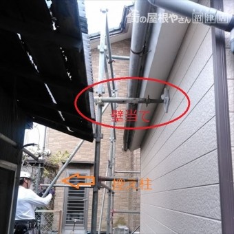 長泉町平屋足場設置