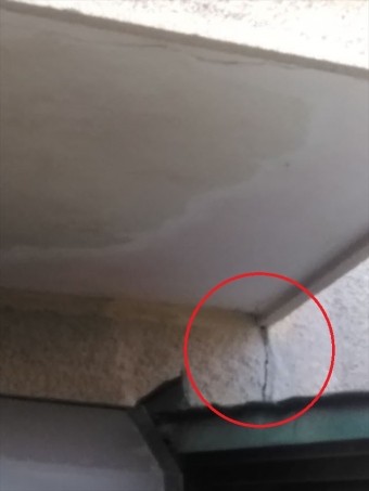 沼津市二階建クラック発生