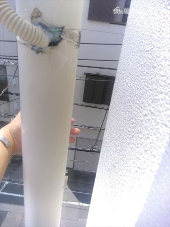 沼津市雨樋高所留具腐食