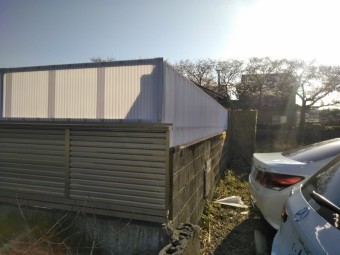 沼津市ポリカ波板貼り