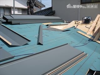 防水シート敷設