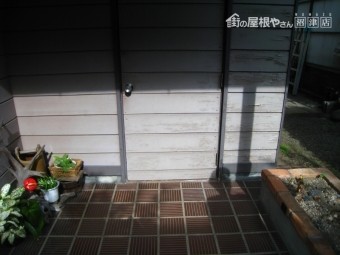 木製ドア塗装剥がれ