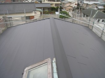 屋根噴き替え施工後