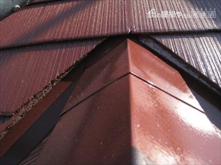 施工後の屋根・隅棟