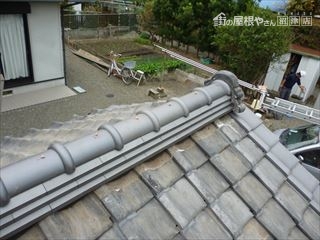 棟瓦葺き替え