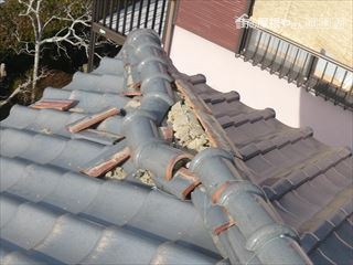 屋根棟のズレ