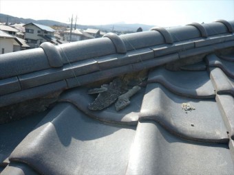裾野市和瓦漆喰劣化