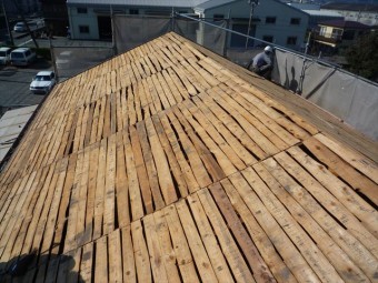 沼津市 屋根の野地板状況