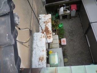 沼津市 霧除け錆