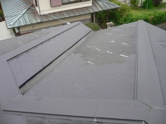 コロニアル屋根修理跡
