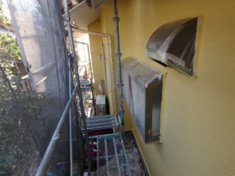 三島市外壁塗装ビニール養生