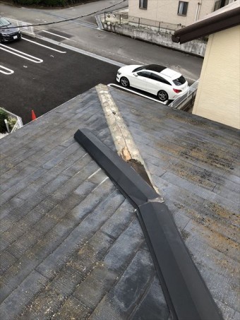隅棟板金破損