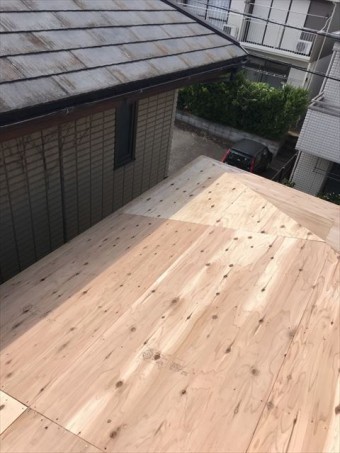 沼津市合板貼り
