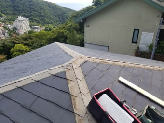台風棟板金貫板交換