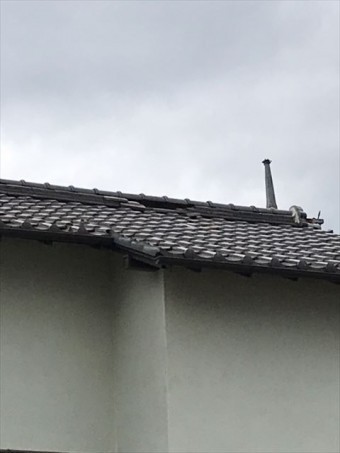 沼津市 台風被害の屋根 棟瓦状況