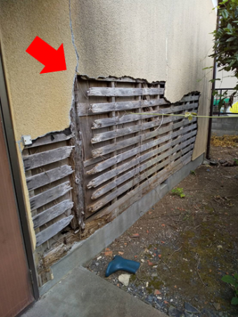 沼津モルタル外壁くずれ