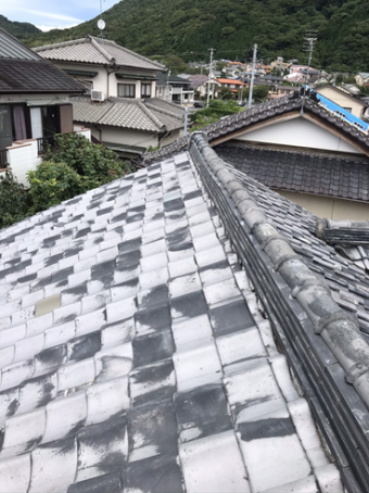 沼津市瓦屋根劣化雨漏り