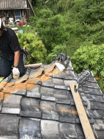 沼津棟瓦ズレ台風