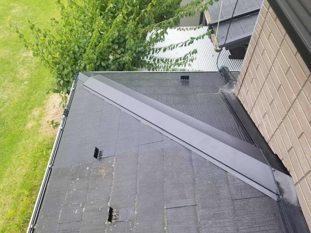 棟板金取替後