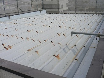 折板屋根塗装前