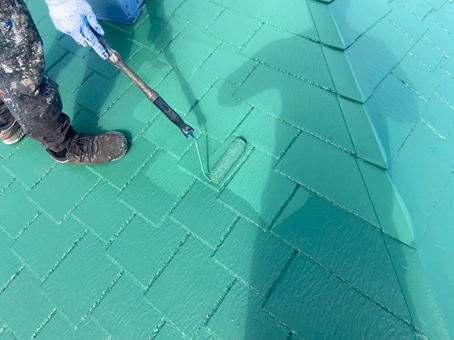 三島市屋根塗装仕上げ
